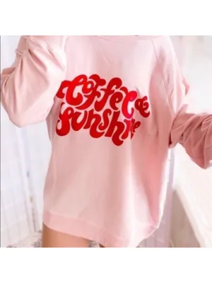WILDFOX Coffee & Sunshine oversized baggy statement sweatshirt size small thumbnail 5