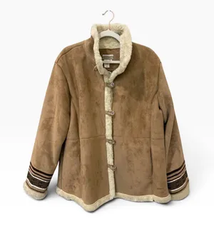 Vintage Coldwater Creek faux suede coat with great detail size XL thumbnail 1