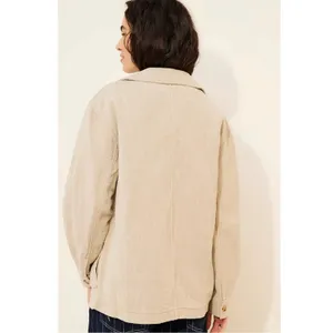 Free People Bohemian LagenLook Lucy Linen Chore Coat Neutral Natural Large thumbnail 7