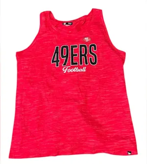 NFL Women's Large San Francisco 49ers Red Marathon Open Back‎ Tie Back Tank Top thumbnail 1