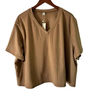 Agnes Orinda V-Neck T-Shirt Relaxed Fit Casual Everyday Top‎ 4X Cropped thumbnail 7