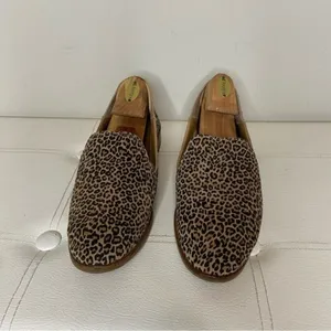 Cahill Leopard Print Loafer Eyelash Sophia Leather Loafers Size 10 thumbnail 5