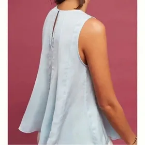 ✨Anthropologie eri + ali Sky Blue swing tank Small✨ thumbnail 3