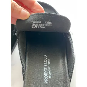 Project Cloud Genuine Suede Cassie Clogs Black Size 7 thumbnail 4