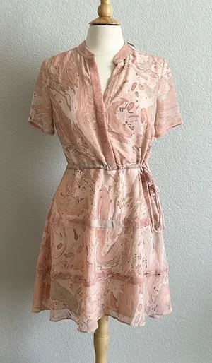 Not so serious silk watercolor dress thumbnail 1