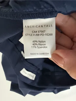 American Tall Freedom Flex Slim Straight Leg Dress Pants Navy 14 Tall Office thumbnail 5