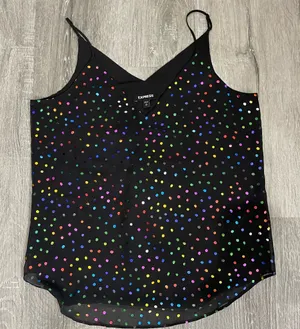 Express Women's Black Polka Dot Top thumbnail 1