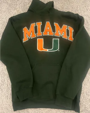 Fanatics U Miami Hurricanes green hoodie thumbnail 1