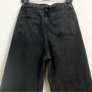 DAZY Black Washed Denim High Waist Wide Leg Baggy Jeans Size XL thumbnail 4