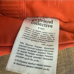 Girlfriend Collective Topanga Bra Orange Size Small thumbnail 5