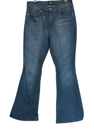 NWOT Lee Gray‎ Flare Wide Leg Jeans thumbnail 1