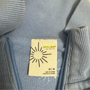 Offline by Aerie Blue Cropped Hoodie Size M thumbnail 3