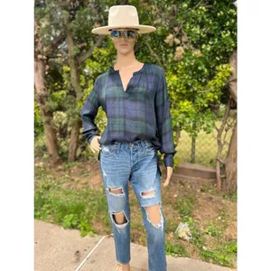 Womens AnnTaylor Loft Preppy Softened plaid Tunic Small thumbnail 5