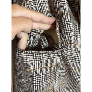 New! Allegra K Women's Plaid Blazer One Button Lapel Neck‎ Jacket thumbnail 9