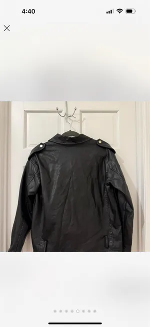 Faux leather jacket Black Size 4 thumbnail 6