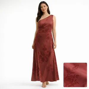 Birdy Grey Kira Dress XL Wild Rose Whimsical Bloom Matte Satin One Shoulder Maxi thumbnail 2