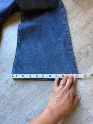 Theory Blue Corduroy Pants Size 2 Low Rise Flare Bootcut Retro Y2K Style thumbnail 10