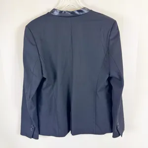 Halogen Faux Leather Trim Suit Jacket Blazer thumbnail 8