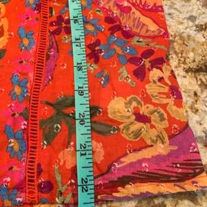 FARM Rio Red Ruffled Puff Sleeve Blouse thumbnail 7