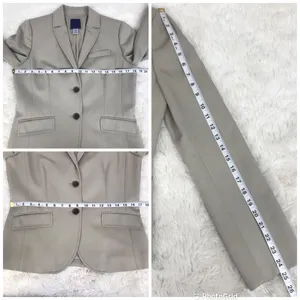J. CREW Taupe Wool Button‎ Front Blazer Jacket 100% Wool Tan Beige Blazer Size 8 thumbnail 13