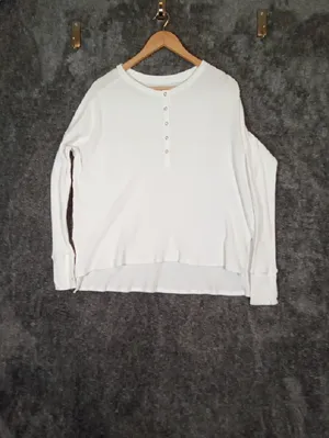 Offline By Aerie Wow Waffle Henley T Shirt Long Sleeve Thumbholes Womens S/P thumbnail 4