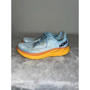 Women's Hoka Clifton 9 Athletic Shoes Size 9.5 Blue Orange thumbnail 3