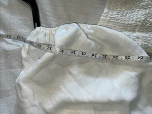 Tuckernuck 100% linen smocked mini dress white‎ Sz XS thumbnail 8