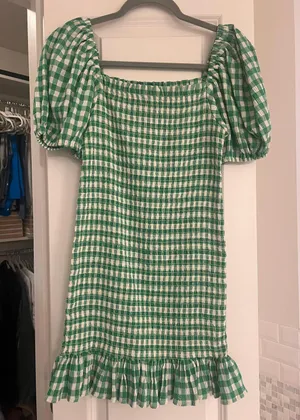 BB Dakota Plaid Green Mini Dress thumbnail 2