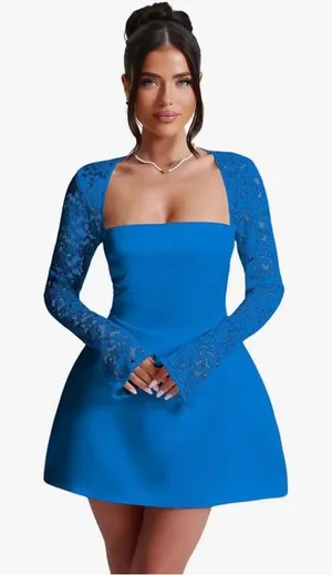 Long Sleeve Homecoming Dress thumbnail 1