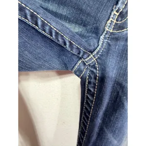 BKE Buckle Jeans Madison Bootcut Stretch Women's 28x33.5 Dark Blue Whiskering thumbnail 6