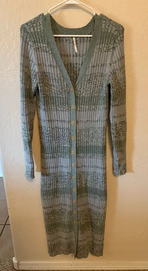 Free People Cozy Up Cardigan Maxi Dress. Size large. Preloved thumbnail 1