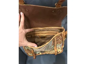 LRL RALPH LAUREN LEATHER MULTI PATCHWORK CROSSBODY BAG thumbnail 3