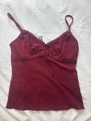 Brandy Melville Red Tank Lace thumbnail 2