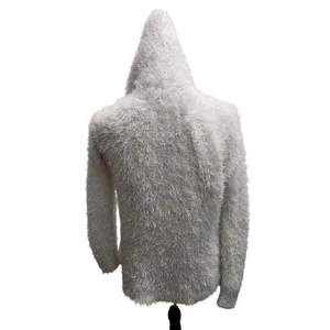 Abercrombie‎ Kids Fuzzy Hooded Cardigan Jacket White Size M thumbnail 3