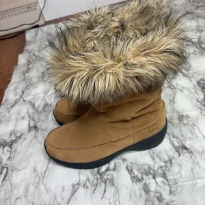 Sorel Northern Lite Tall Snow Boots Waterproof Suede Faux Fur Brown tan 9 thumbnail 3