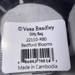 NWT Vera Bradley Bedford Blooms Ditty Bag thumbnail 7