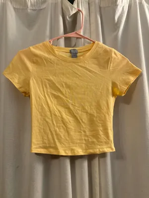 Tillys Yellow Crop Top thumbnail 1