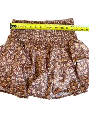 Altard State Ruffle Hem Smocked Mini Skirt Ditsy Floral Womens Size Medium thumbnail 6