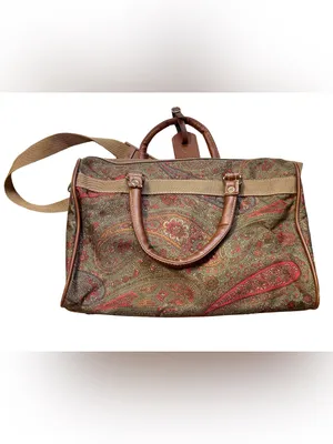 Vintage Diane Von Furstenberg Paisley Tapestry Weekender Overnight Duffel Bag thumbnail 14