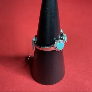 Bomb Party RBP8580 “Dream And Do” Lab Grown Opal on Rhodium Size 10 Ring NWT thumbnail 2