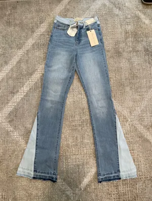 Altar'd State Two-Tone Jeans Flare High-Rise thumbnail 1