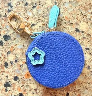 Blueberry‎ Keychain Coin Holder Purse Blue thumbnail 1