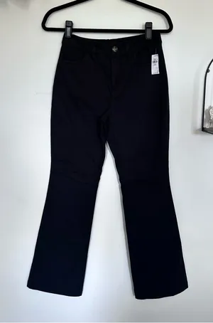 NWT Old Navy Black High Rise Bootcut Stretch Pants Size 0 Petite thumbnail 1