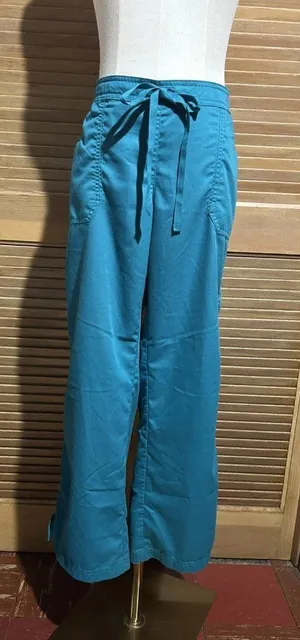 Greys Anatomy by Barco Womens Scrub Pants Blue L Solid Woven Poly/Rayon thumbnail 1