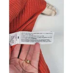 Abercrombie & Fitch Orange Turtleneck Sweater Vest Size M Knit Fall Layering thumbnail 11