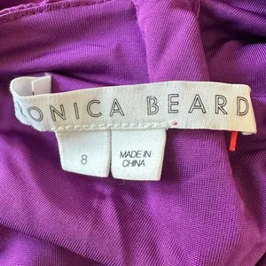 8 M Veronica Beard Bora Draped Mini Dress Ruched Bodycon stretch satin Purple thumbnail 8