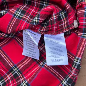 Lanz of Salzburg Nightgown‎ Traditional Red Plaid Eyelet Lace Trim Cotton Medium thumbnail 6