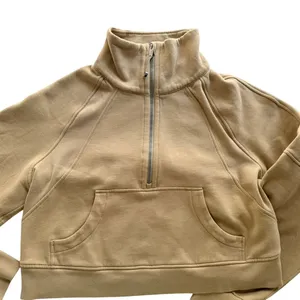 Lululemon Scuba Oversized Funnel Neck Sweatshirt Trench Tan Size M/L Fleece thumbnail 3