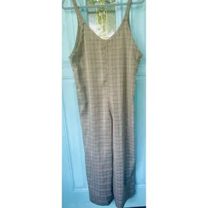Brown Jumpsuit Women’s Small S Hem & Thread Plaid Overall Jumpsuit New W Tags thumbnail 2
