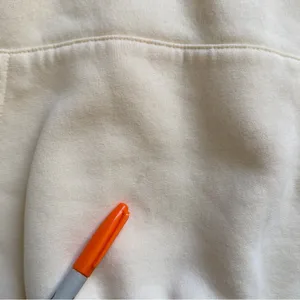MESHKI Oversized Cream Graphic Hoodie Fleece Streetwear Pullover Medium Cozy thumbnail 11